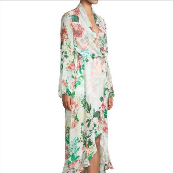 Rococo Sand- Floral Long Wrap Dress - Picture 4 of 9